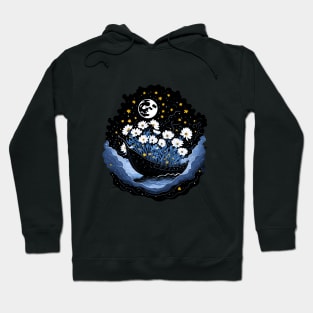 Dreamy Daisies and Starry Night Hoodie